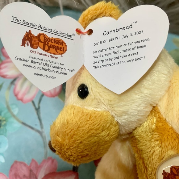 💥 2003 Ty Beanie Babies CORNBREAD the Bear Cracker Barrel Exclusive 6.5”💥#CORN - Picture 5 of 9